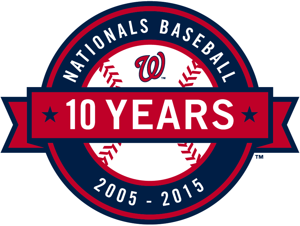 Washington Nationals 2015 Anniversary Logo iron on paper